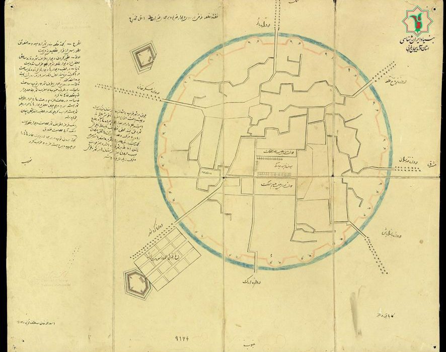نقشه شهر اورمیه در دوره ناصری و در جنگ با شیخ عبیدالله